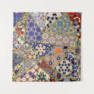 Tenture patchwork de carreaux d'origine espagnole Abstrait