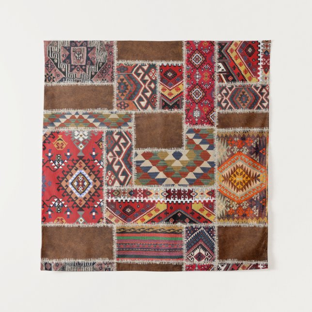 Tenture Patchwork de tapis traditionnel : Décor de tapis d (Devant)