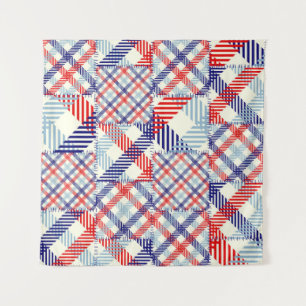 Tenture Patchwork Plaid Classique : Motif Carré