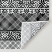 Patchwork rayé noir et blanc avec dentelle