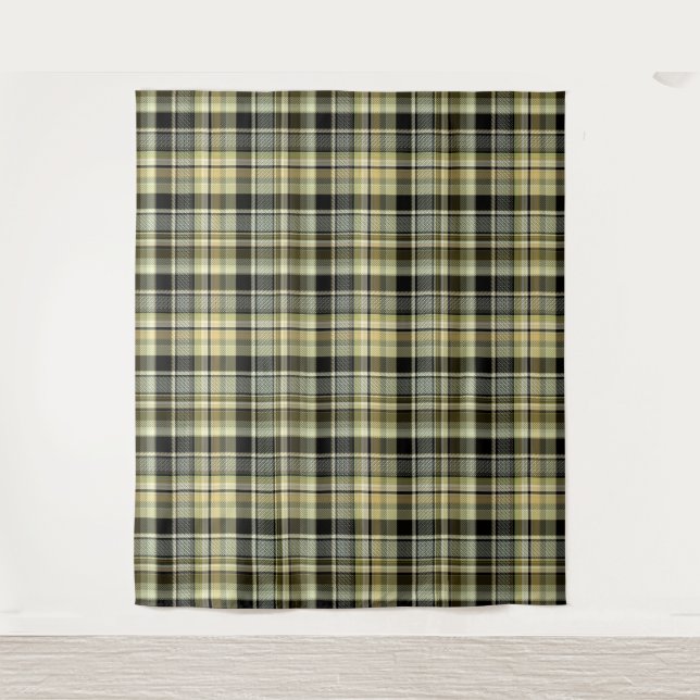 Tenture Pâte de tartan jaune-brun. (Devant)