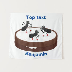 Tenture Patinage sur glace de fourmis joyeuses sur dessin