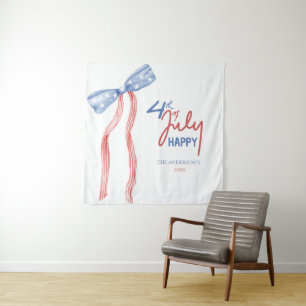 Tenture Patriotique moderne 4 juillet Bow Party