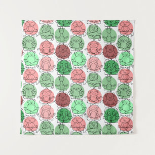 Tenture Patter les yoga poses Yoga seamless pattern 18