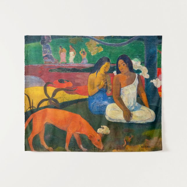 Tenture Paul Gauguin - Arearea / Le Chien Rouge (Devant (Horizontal))
