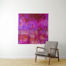 Tenture Paysage impressionniste Trippy Red et Magenta