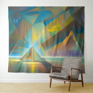 Tenture Paysage pyramidal Conception géométrique abstraite