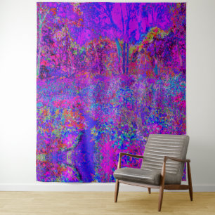Tenture Paysage Violet Impressionniste Psychédélique