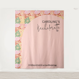 Tenture Peach rose Super Floral Abstrait