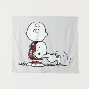 Tenture PEANUTS Motif rouge et noir