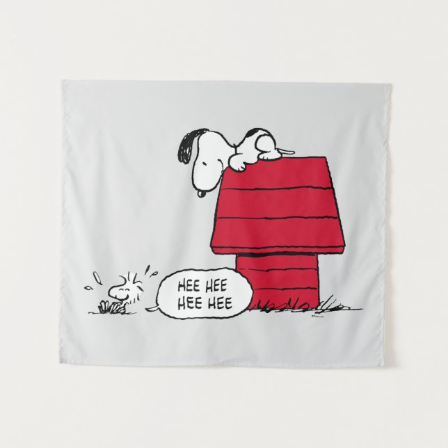 Tenture PEANUTS | Motif rouge et noir (Devant (Horizontal))