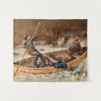 "Pêche à la truite" Art occidental de Frank Feller