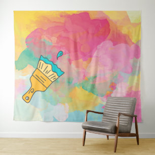 Tenture peint avec une brosse