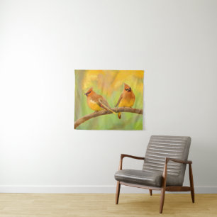 Tenture Peinture à cire de cèdre - jolie art original chie