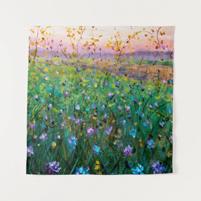 Tenture  peinture à l'huile de fleurs, belles fleurs de ch (Devant)