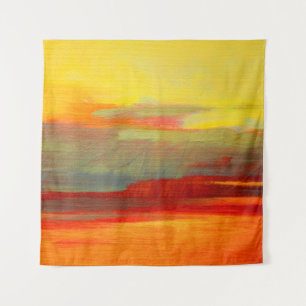 Tenture Peinture à l'huile de paysage abstraite sur toile,