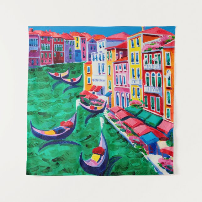 Tenture  peinture à l'huile de Venise, Italie sur toile (Devant)
