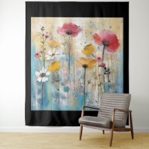 Peinture à l'huile impasto Pastel Coquelicots