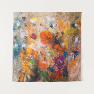 Tenture peinture à l'huile montrant belle forêt d'automne