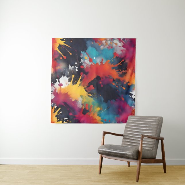 Tenture peinture Abstraite (En situation (horizontale))