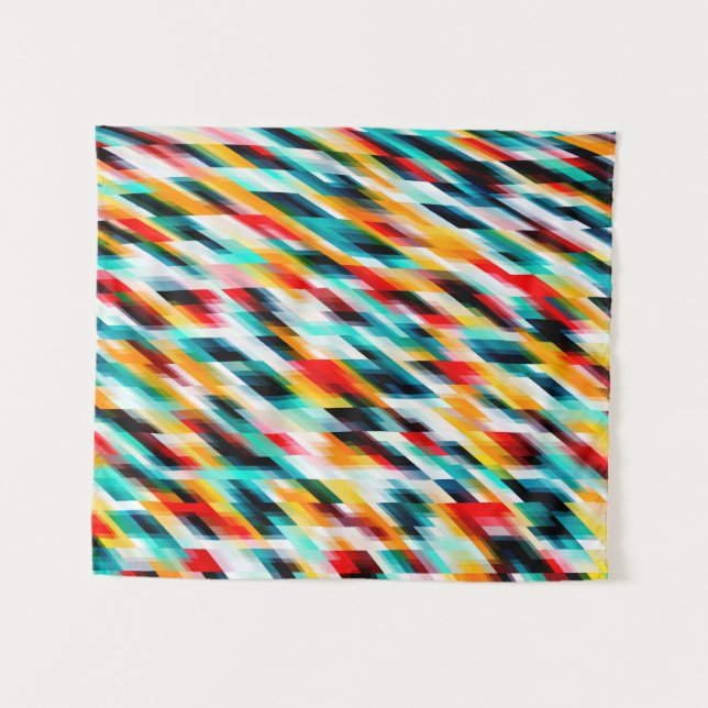 Tenture Peinture Abstraite multicolore (Devant (Horizontal))