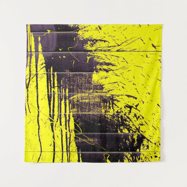 Tenture Peinture abstraite noire goutte sur un oeil brilla (Devant)