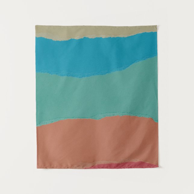 Tenture Peinture abstraite orange et noire (Devant)