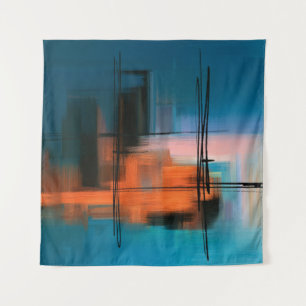 Tenture Peinture acrylique abstraite colorée. Paysage surr