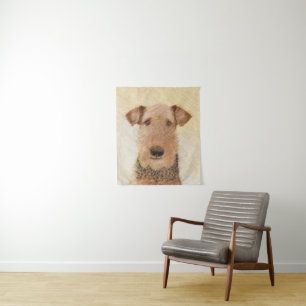 Tenture Peinture Airedale Terrier - Cute Original Art