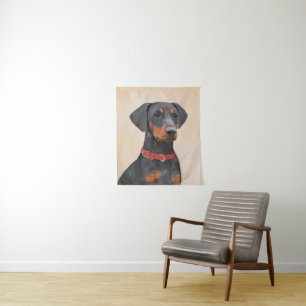 Tenture Peinture allemande Pinscher peinture art animal or