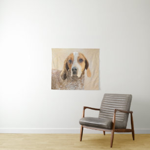 Tenture Peinture américaine anglaise sur pilon - Chien Art
