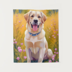 Tenture Peinture de chien animal de compagnie Labrador Ret