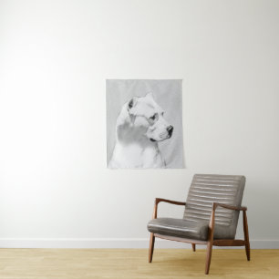 Tenture Peinture de Dogo Argentino - Art original de chien