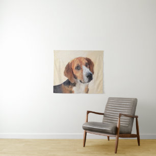Tenture Peinture de Harrier - Art original mignon de chien