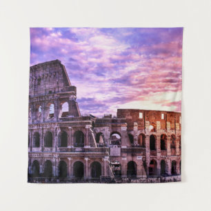 Tenture Peinture du Colisée à Rome au coucher du soleil