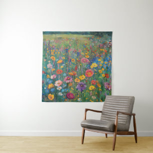 Tenture peinture fleur sauvage aquarelle
