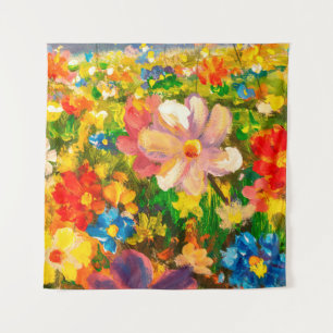 Tenture Peinture Glade de grands flowe fleur sauvage color