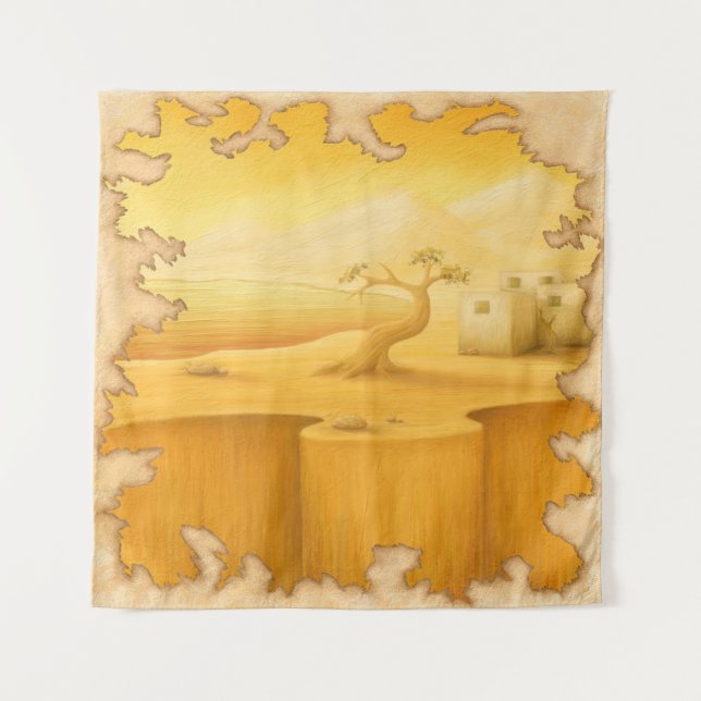 Tenture Peinture Motif Aventure "The Edge of the World" (Devant)