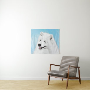 Tenture Peinture Samoyed - Cute Original Chien Art