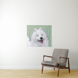 Tenture Peinture Samoyed - Cute Original Chien Art