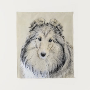 Tenture Peinture Shetland Sheepdog - Jolie art original ch