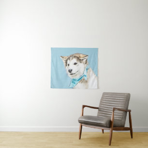Tenture Peinture Sibérienne Husky Puppy - Art Chien origin