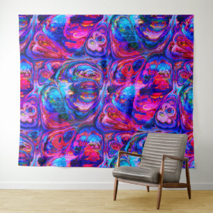 Tenture Peintures à teintes pourpres modernes