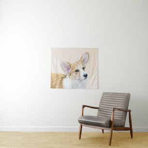 Tenture Pembroke Welsh Corgi Peinture - Art Chien original