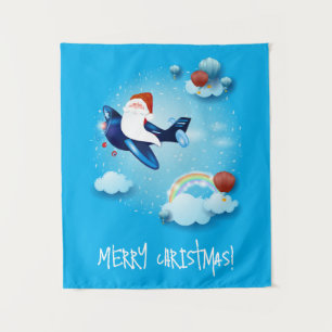 Tenture Père Noël arrive