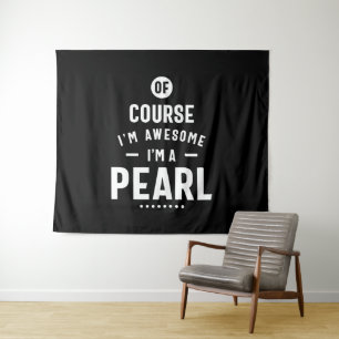 Tenture Perle Nom Personnalisé Anniversaire