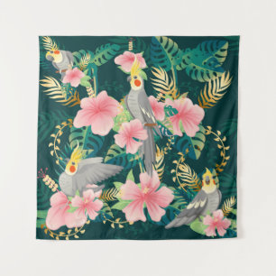 Tenture Perroquet motif mignon et sans couture sur gre