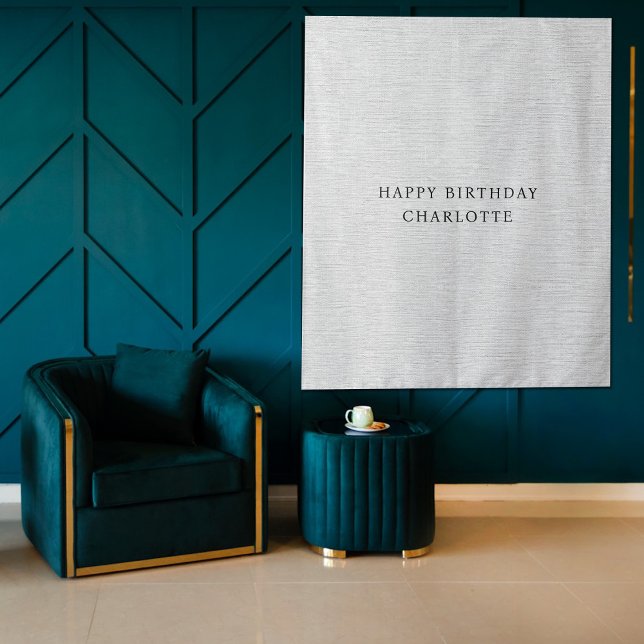 Tenture Personalized Birthday Name Flag Fabric Banner (Personalized Birthday Name Flag Fabric Banner Tapestry)