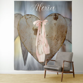 Tenture Personalized Pink Ballet Dance Studio Backdrop