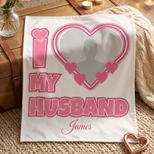 Tenture Personnalisé J'aime mon mari – Ajouter une photo e